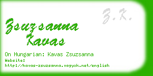 zsuzsanna kavas business card